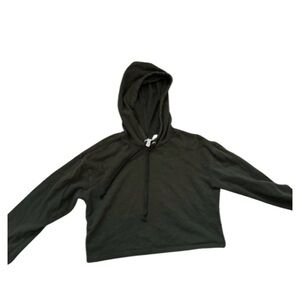 Dark Green Cropped Hoodie